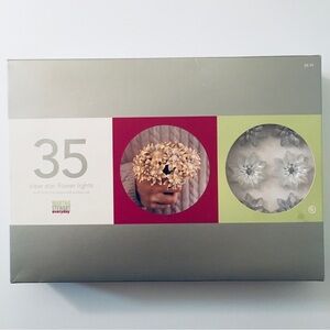 Rare Martha Stewart Everyday Clear Star Flower String Lights 16.1 feet 35 Lights